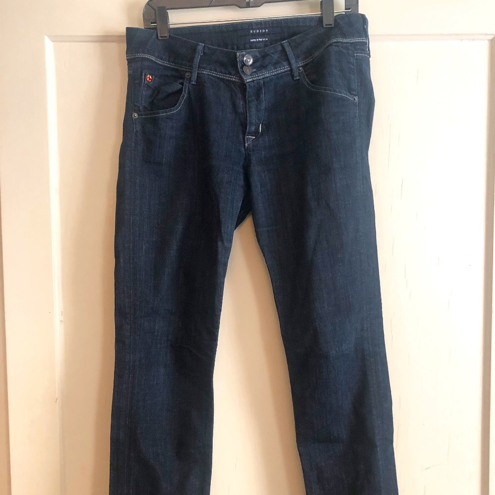Hudson straight legged Jeans, made in USA, dark blue, vintage, size 30